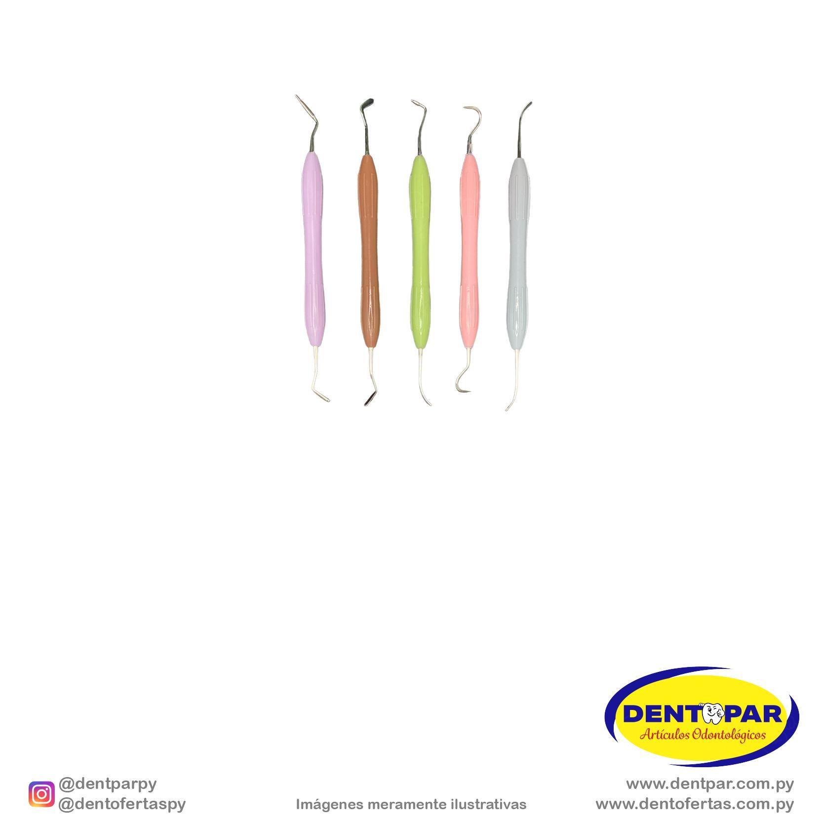 Imagen del producto Kit Espátula p/ RESINA Mango SILICONA c/ 5