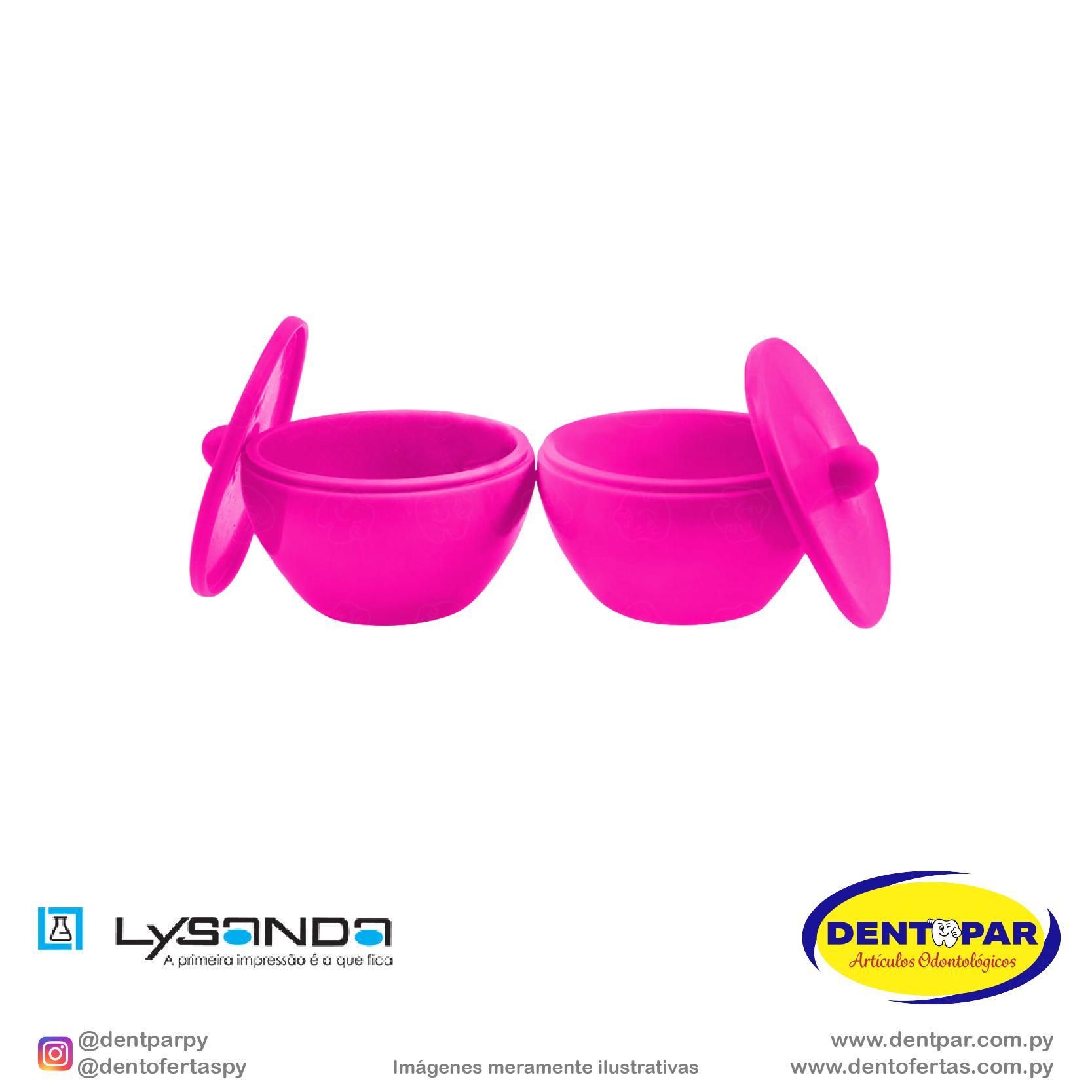Imagen del producto Pote Paladon de Silicona Rosa con Tapa