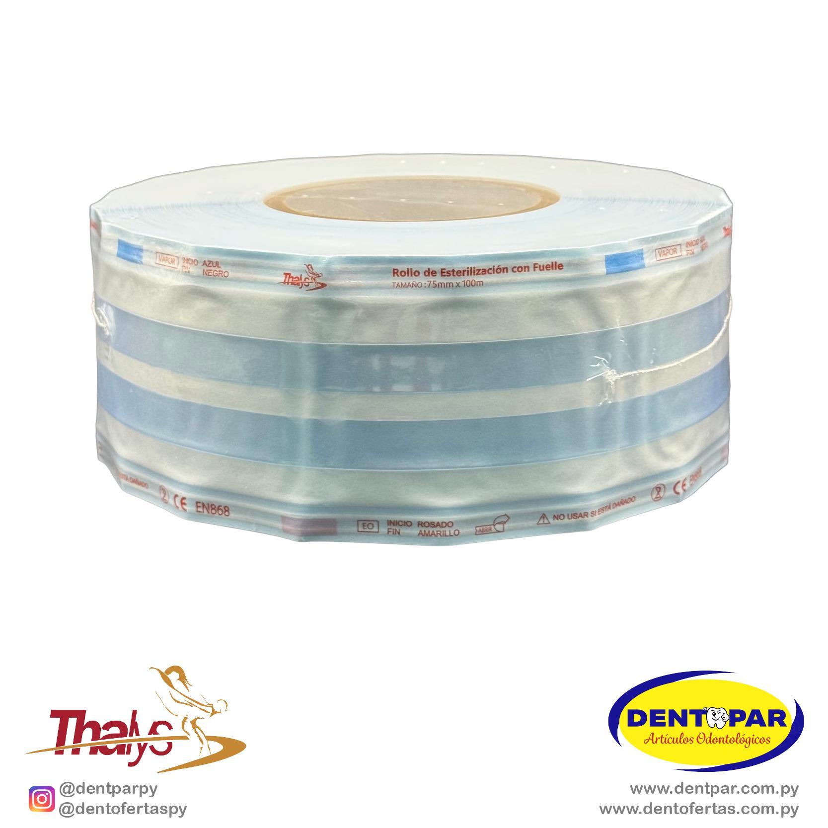 Imagen del producto Rollo P/ Esterilizar C/ FUELLE 75mm C/ 100m
