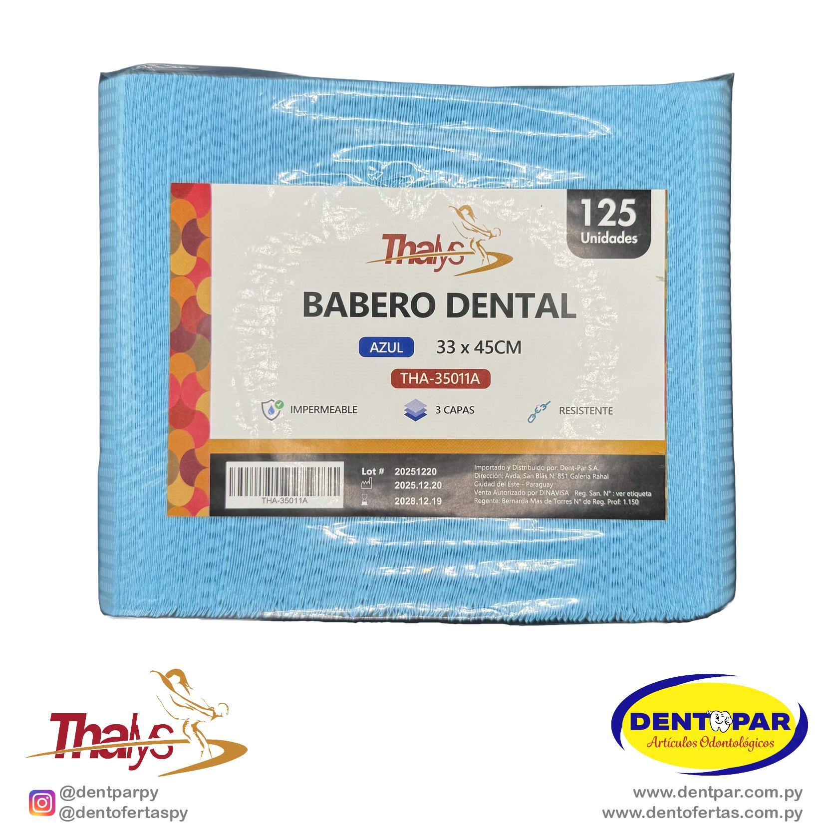 Imagen del producto Babero Dental C/125 AZUL