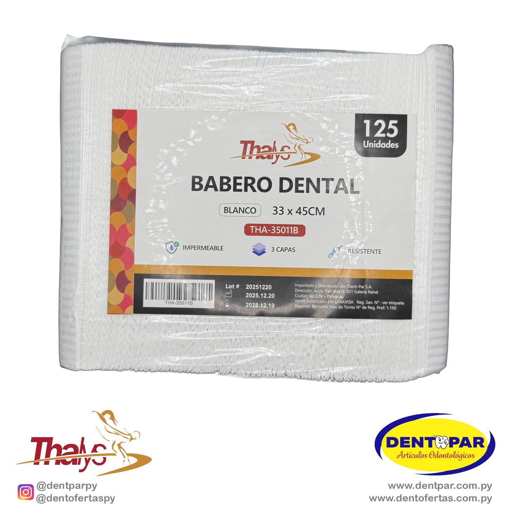Imagen del producto Babero Dental C/125 BLANCO